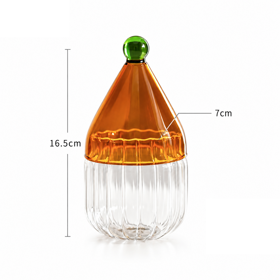 Hat Glass Candy Jar with Lid – Decorative Storage Jar