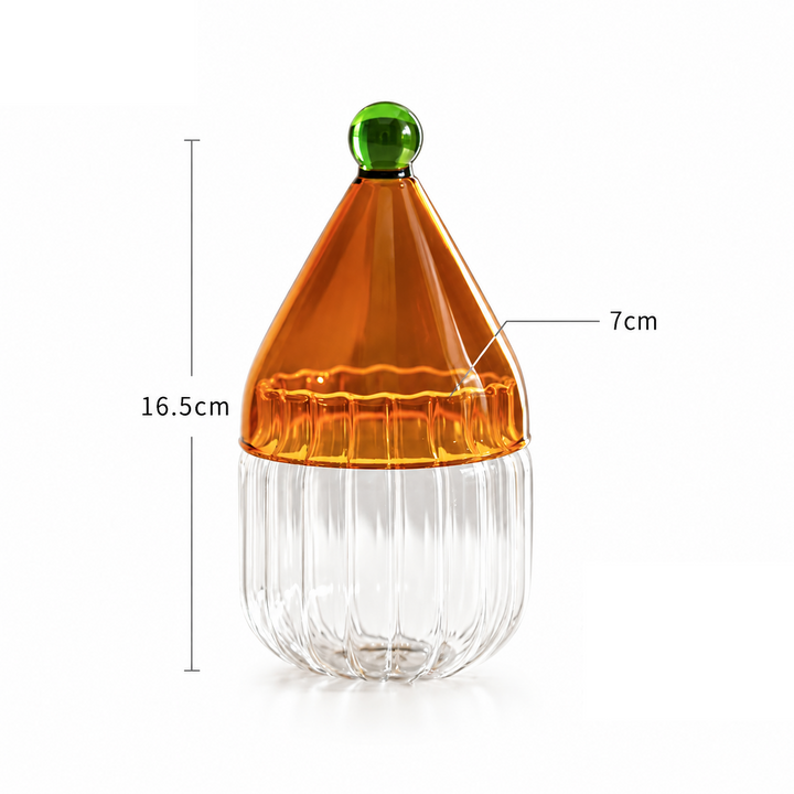 Hat Glass Candy Jar with Lid – Decorative Storage Jar