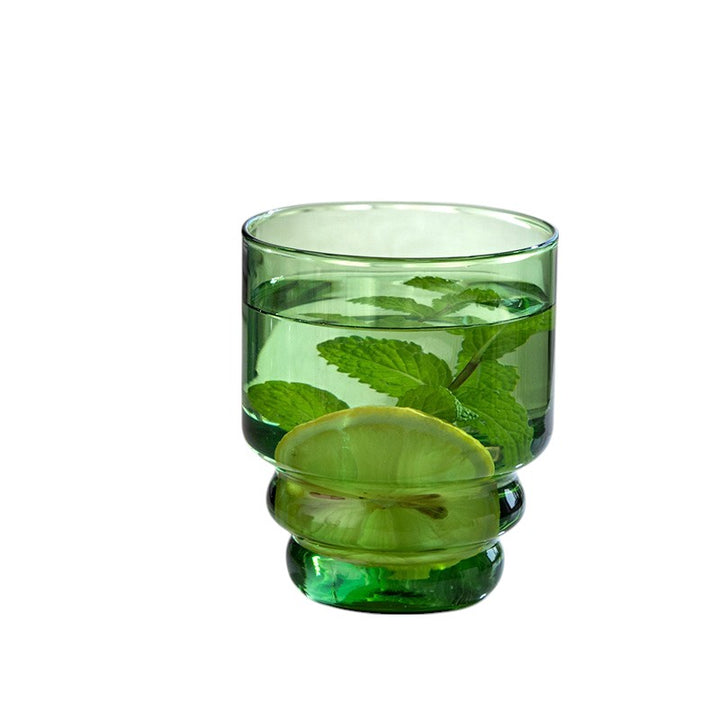 High Borosilicate Colored Glass Stackable Coffee & Tea Cups