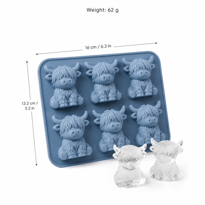 Highland Cow Silicone Ice Cube Mold