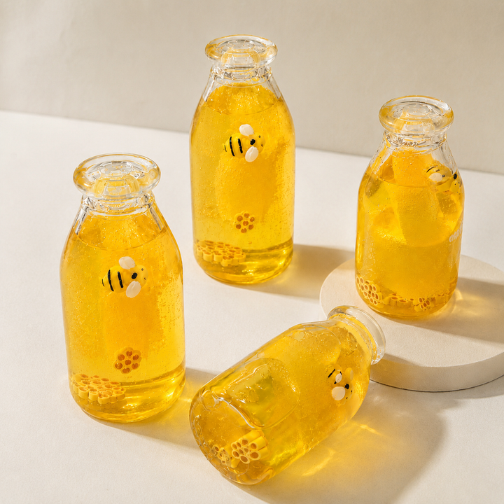Honey Bee Bottle Squishy Toy | Slow Rising Stress Relief Toy