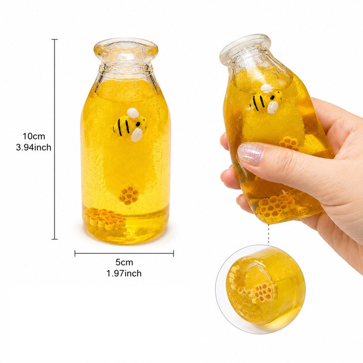 Honey Bee Bottle Squishy Toy | Slow Rising Stress Relief Toy