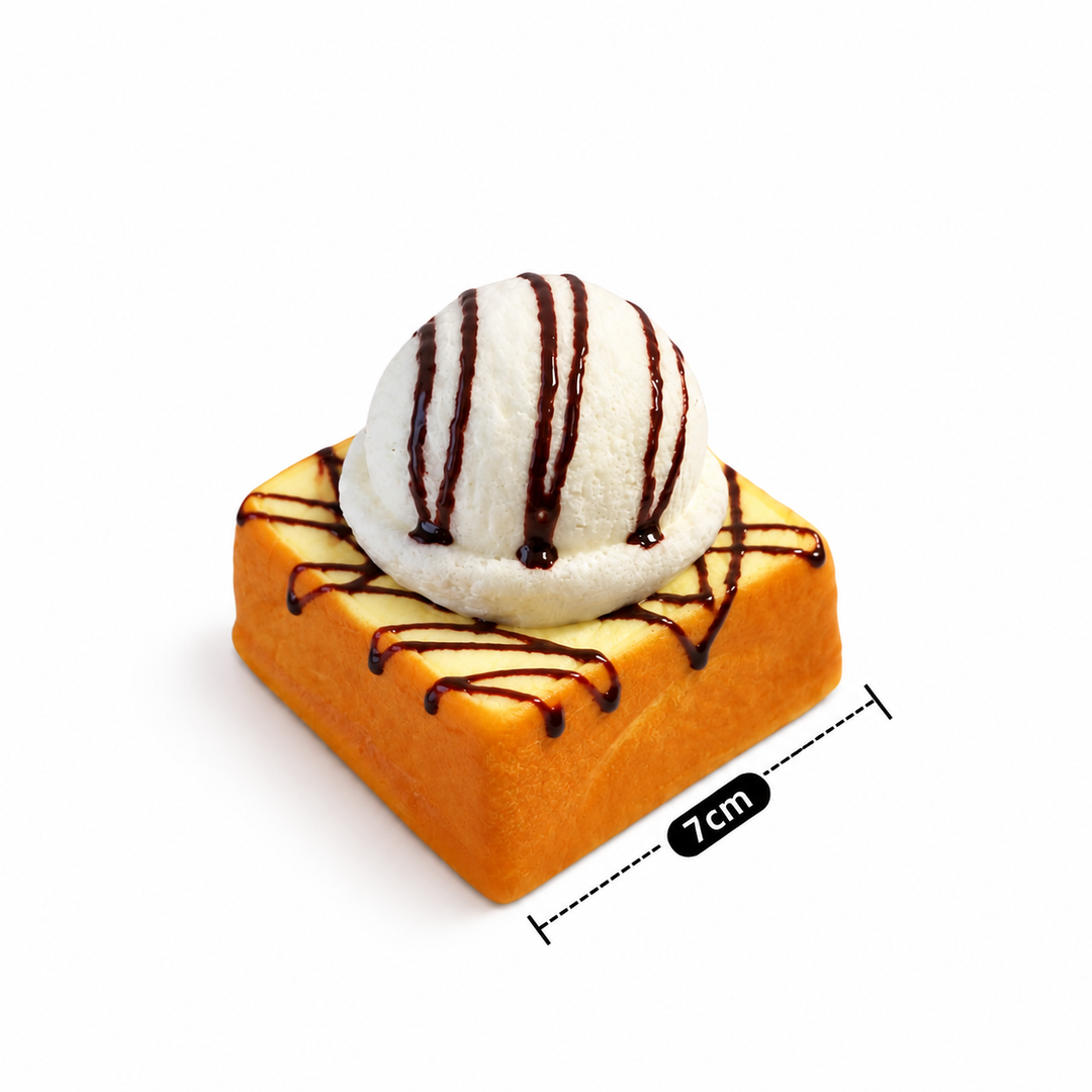 Ice Cream Toast Squishy Toy – Dessert Stress Relief Fidget
