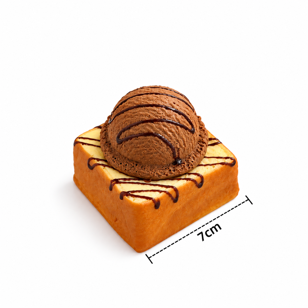 Ice Cream Toast Squishy Toy – Dessert Stress Relief Fidget