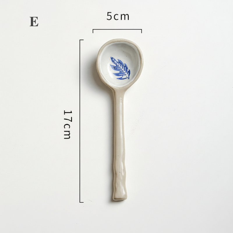 Japanese-Style Ceramic Soup Spoon | Tableware 