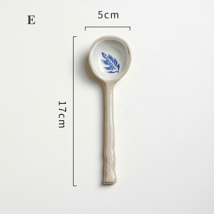Japanese-Style Ceramic Soup Spoon | Tableware 