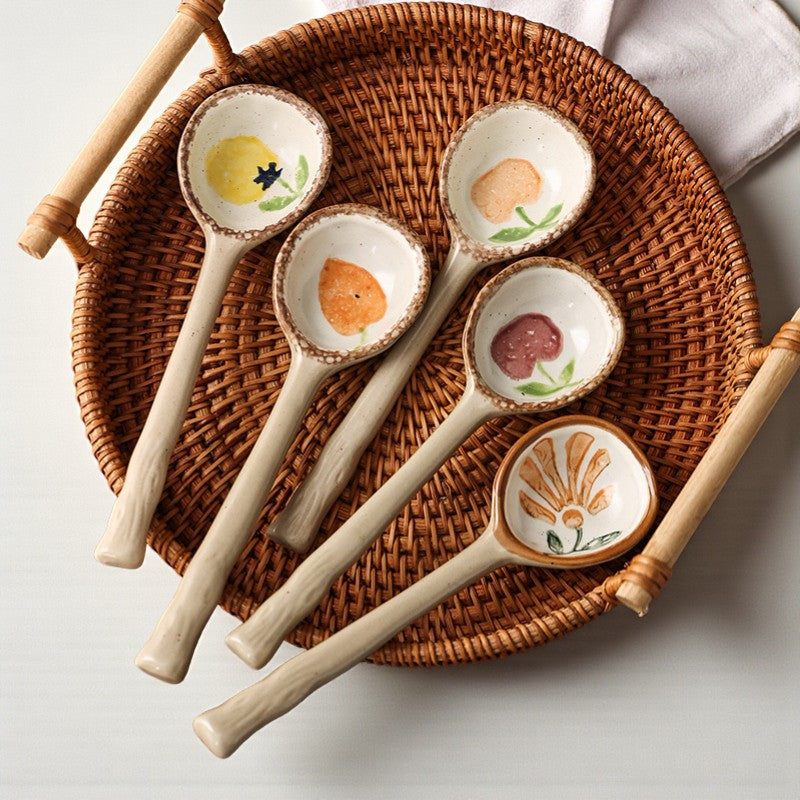 Japanese-Style Ceramic Soup Spoon | Tableware 