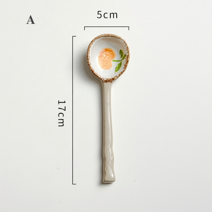 Japanese-Style Ceramic Soup Spoon | Tableware 