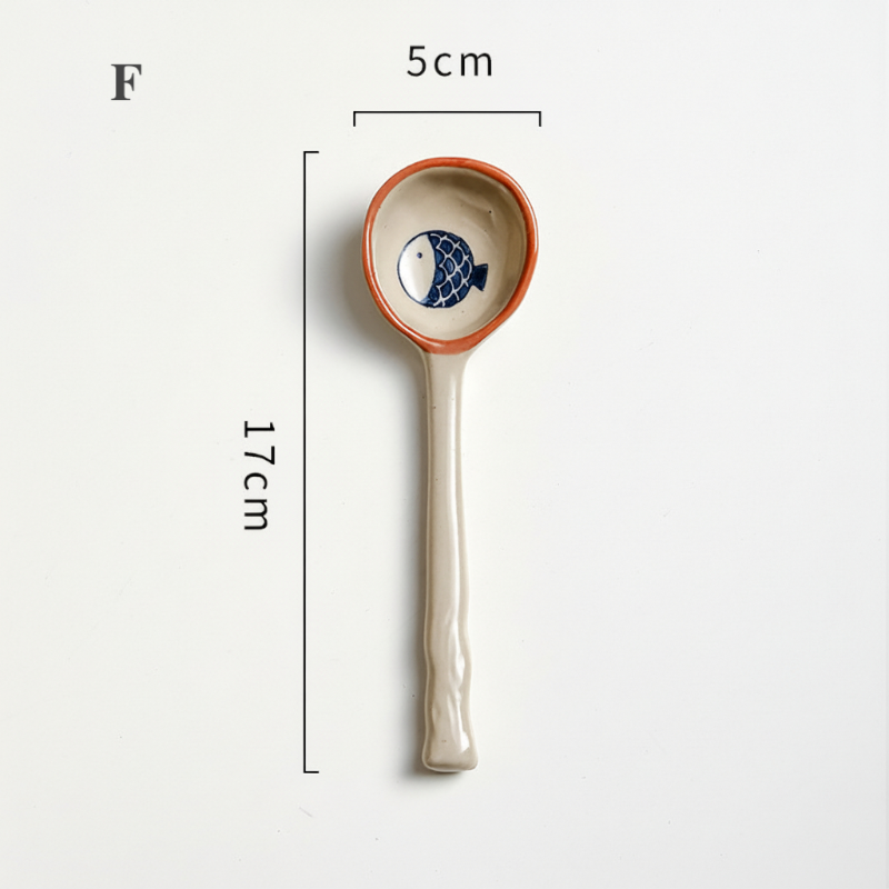 Japanese-Style Ceramic Soup Spoon | Tableware 