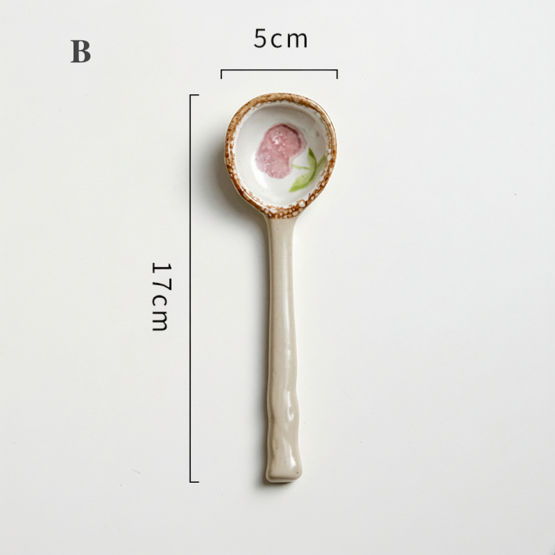 Japanese-Style Ceramic Soup Spoon | Tableware 