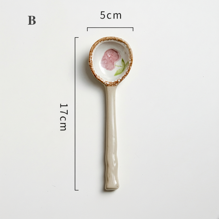 Japanese-Style Ceramic Soup Spoon | Tableware 