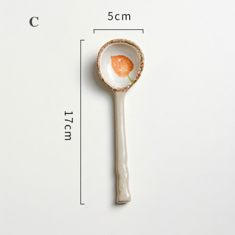 Japanese-Style Ceramic Soup Spoon | Tableware 