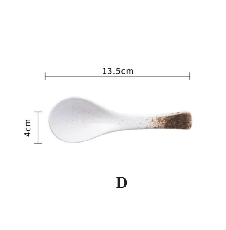 Japanese Ceramic Soup Spoon - huemabe - Creative Home Decor