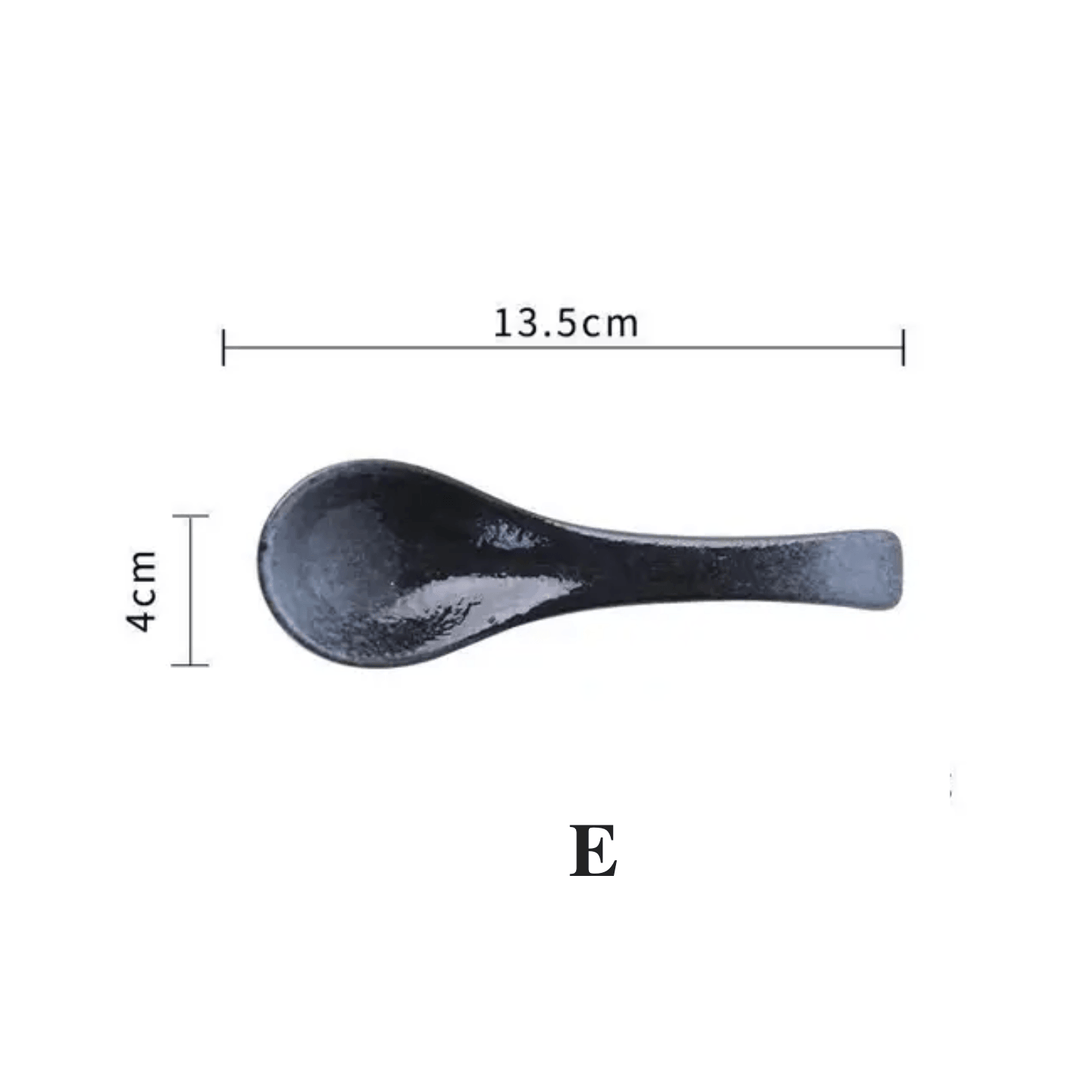 Japanese Ceramic Soup Spoon - huemabe - Creative Home Decor