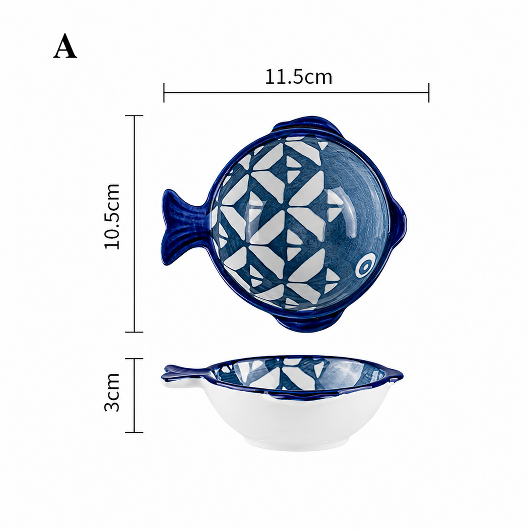 Japanese Fish Sauce Dish, Ceramic Soy Sauce Dipping Bowl