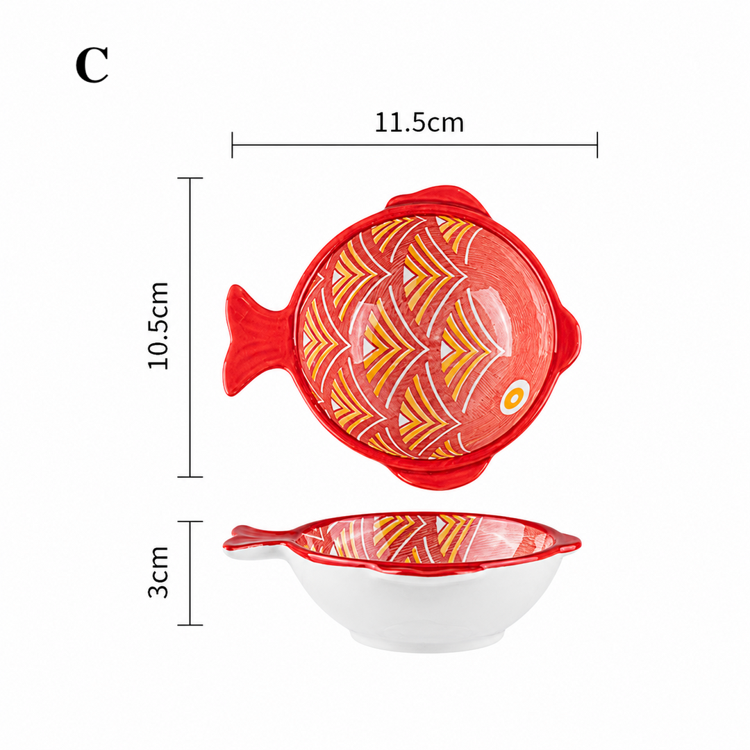 Japanese Fish Sauce Dish, Ceramic Soy Sauce Dipping Bowl