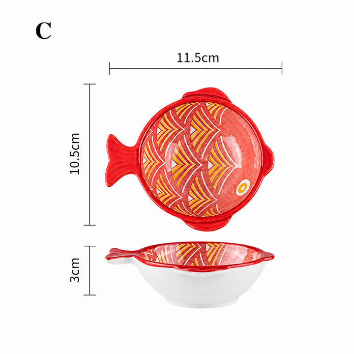 Japanese Fish Sauce Dish, Ceramic Soy Sauce Dipping Bowl