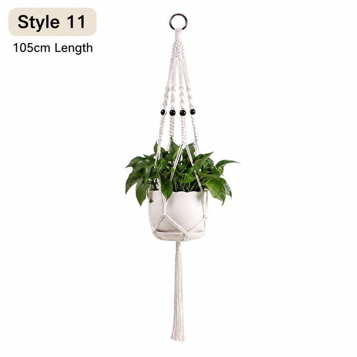 Macrame Hanging Plant Holder Cotton Rope Basket