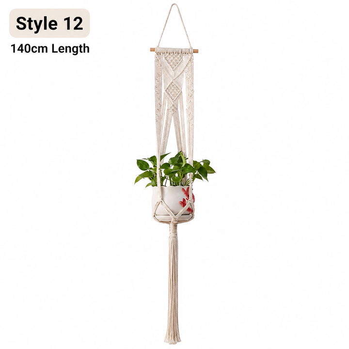 Macrame Hanging Plant Holder Cotton Rope Basket