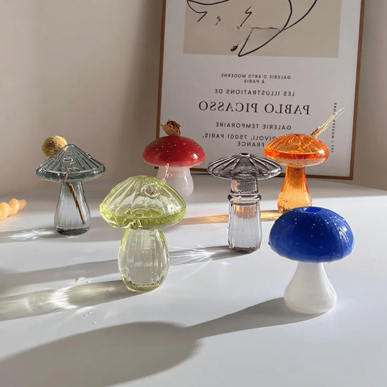 Mini Glass Mushroom Bud Vase - huemabe - Creative Home Decor