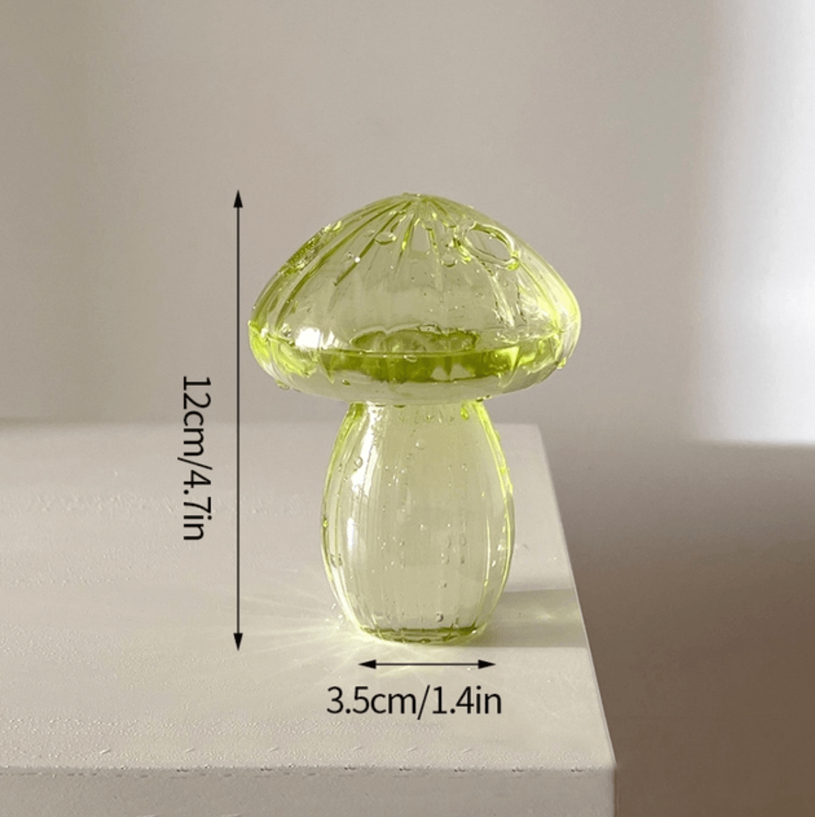 Mini Glass Mushroom Bud Vase - huemabe - Creative Home Decor