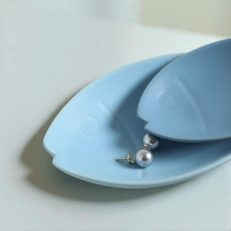 Minimalist Ceramic Fish Design Jewellery Decorative Tray