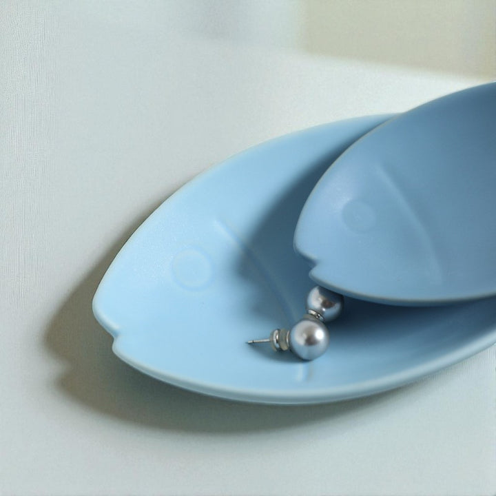 Minimalist Ceramic Fish Design Jewellery Decorative Tray
