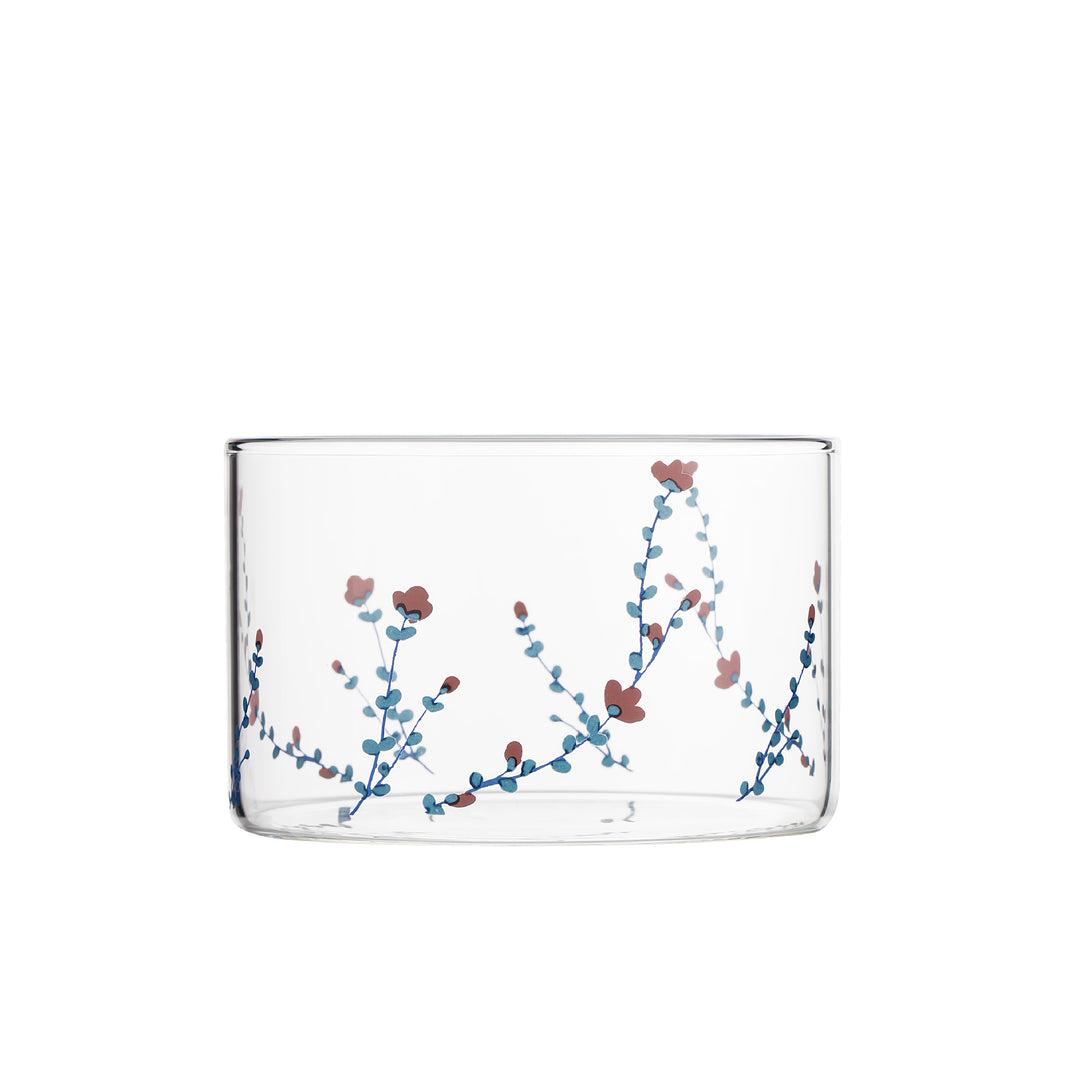Minimalist High-Borosilicate Glass Bowl | Floral Design