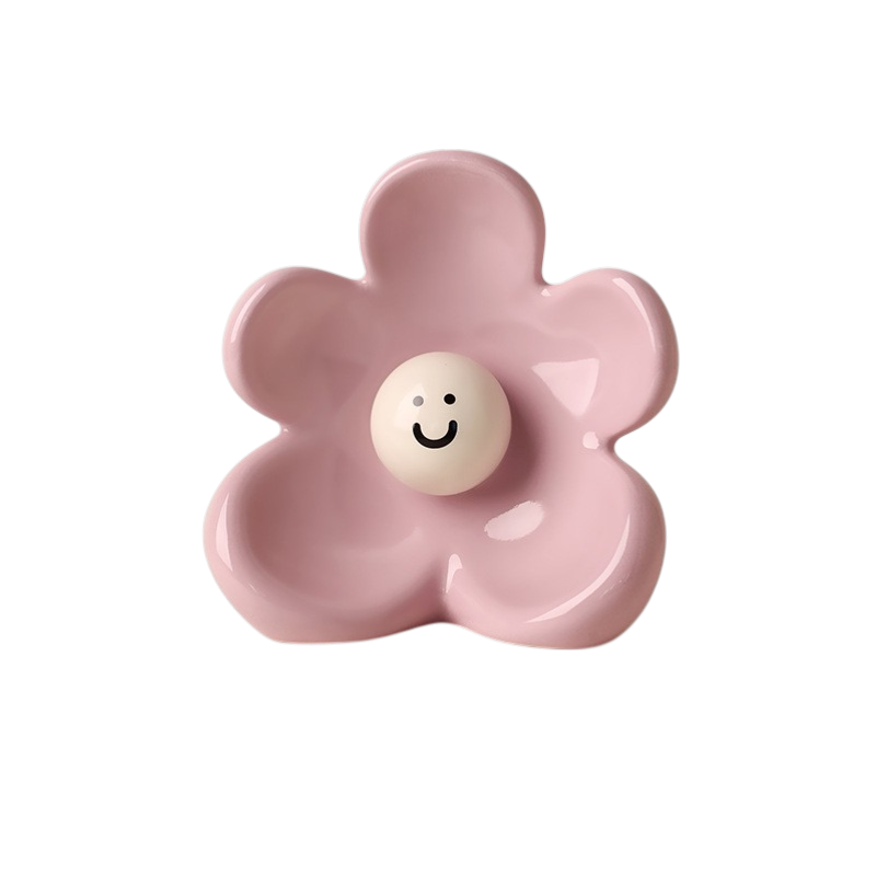 Minimalist Smiley Ceramic Flower Vase