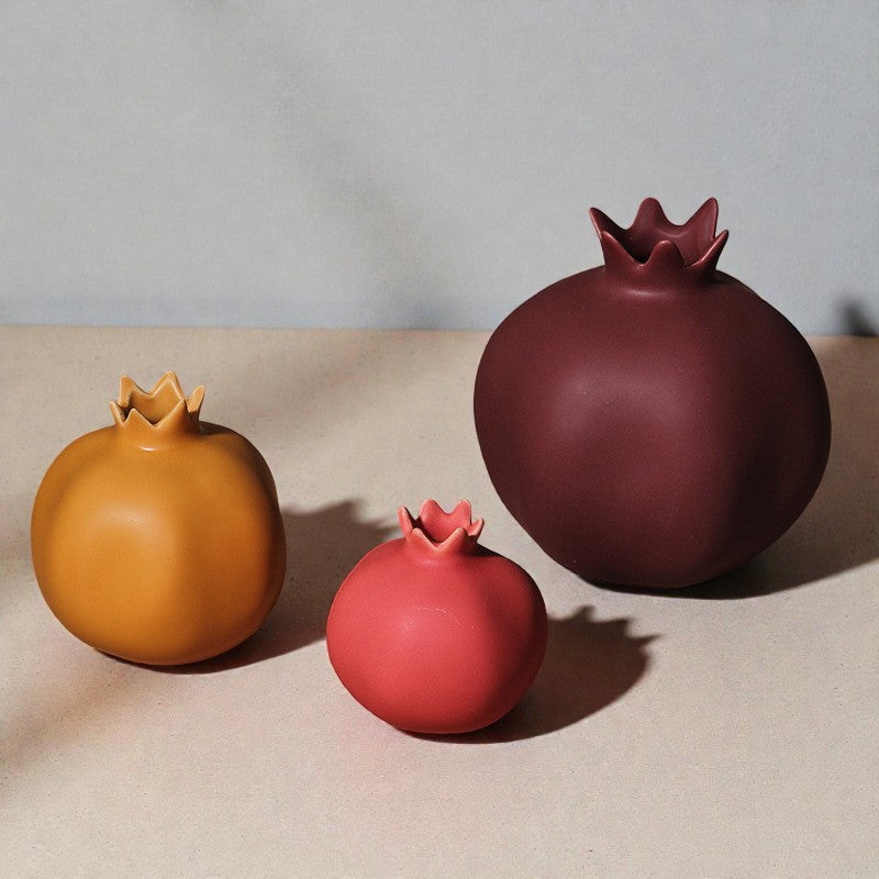Modern Morandi Ceramic Pomegranate Ornament