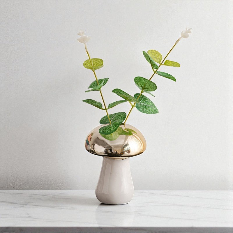 Mushroom Ceramic Vase – Home Decor & Tabletop Accent