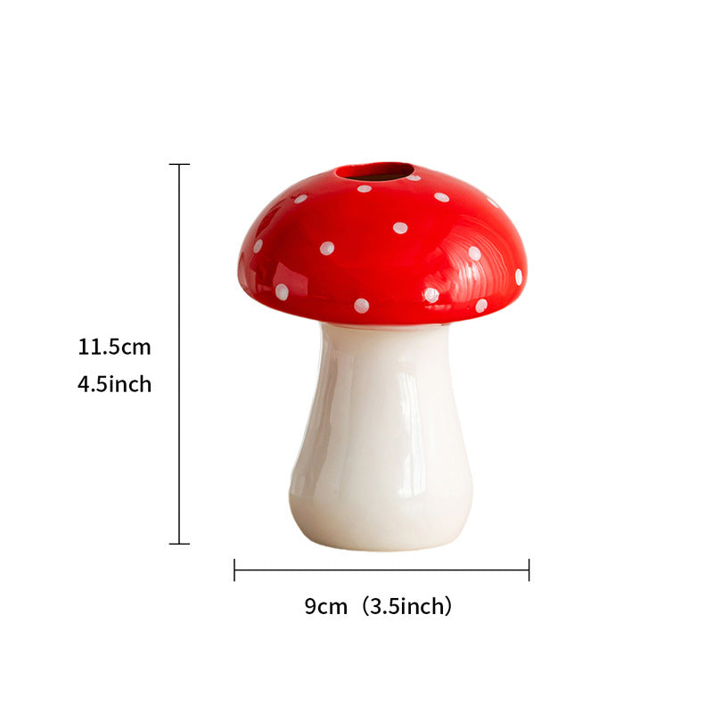 Mushroom Ceramic Vase – Home Decor & Tabletop Accent