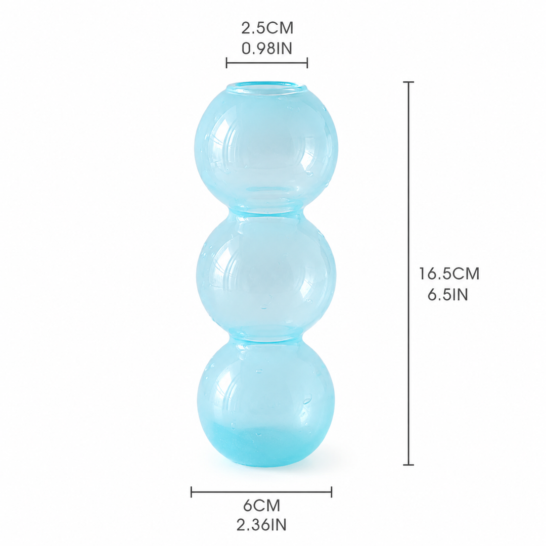 Nordic Bubble Glass Vase | Modern Mini Bud Vase