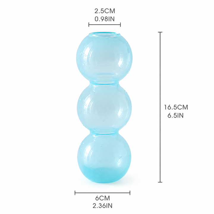 Nordic Bubble Glass Vase | Modern Mini Bud Vase