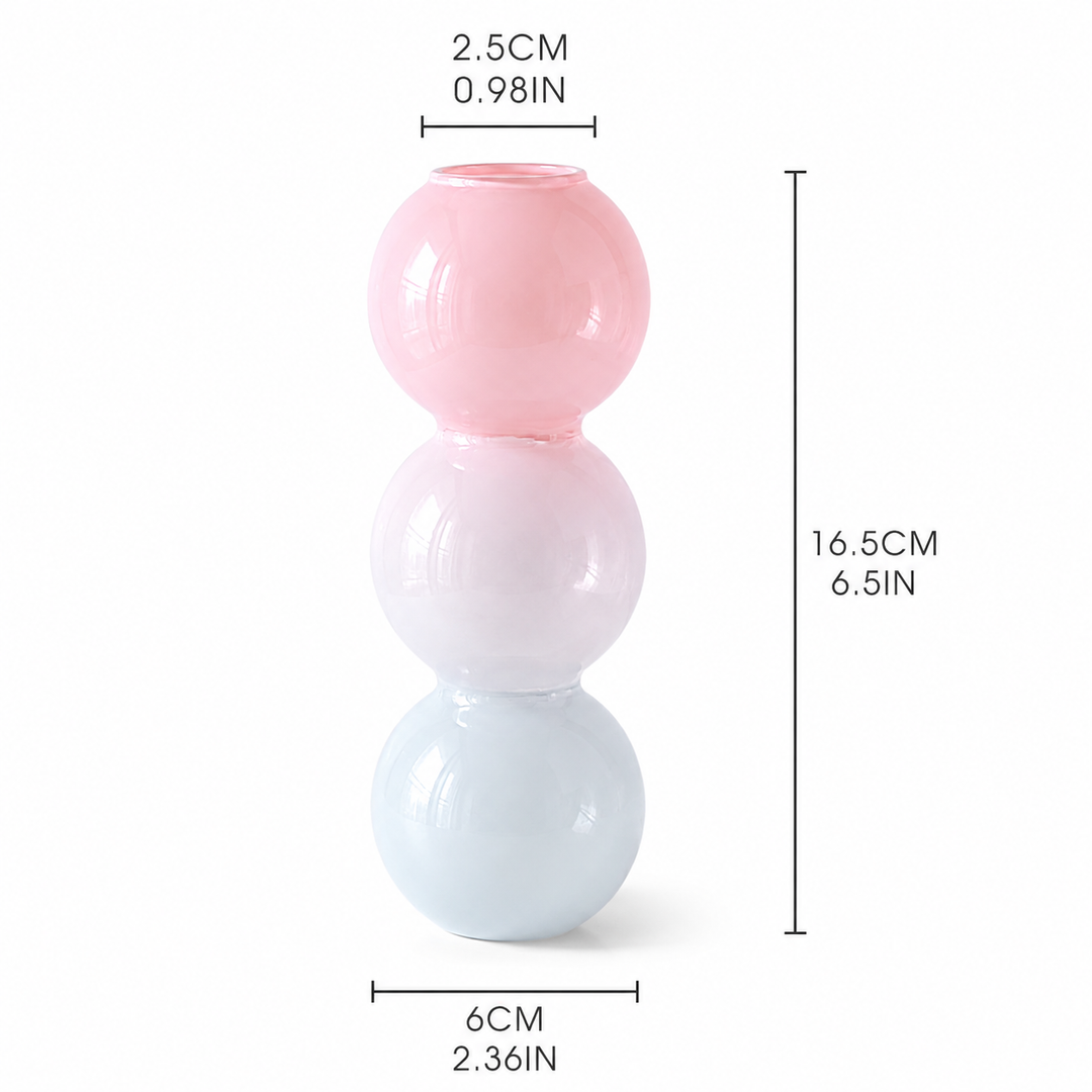 Nordic Bubble Glass Vase | Modern Mini Bud Vase