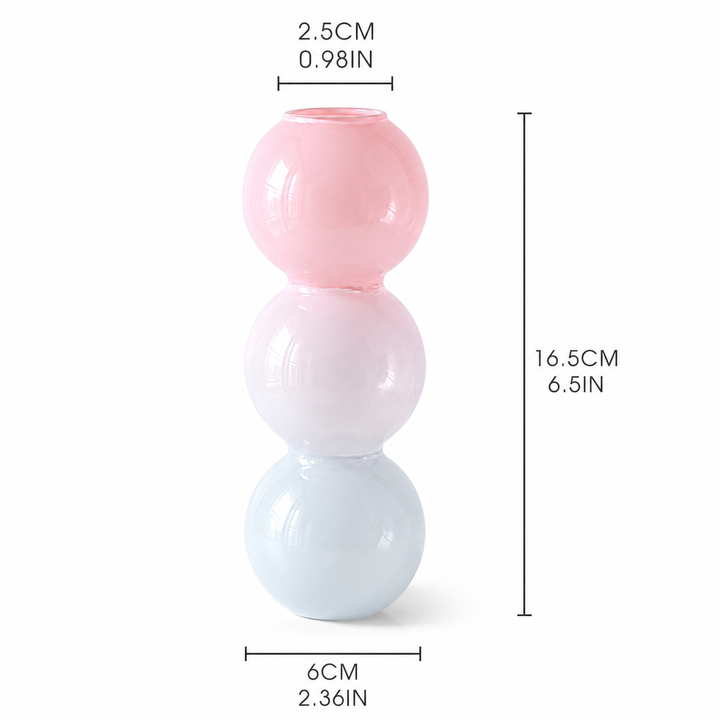 Nordic Bubble Glass Vase | Modern Mini Bud Vase
