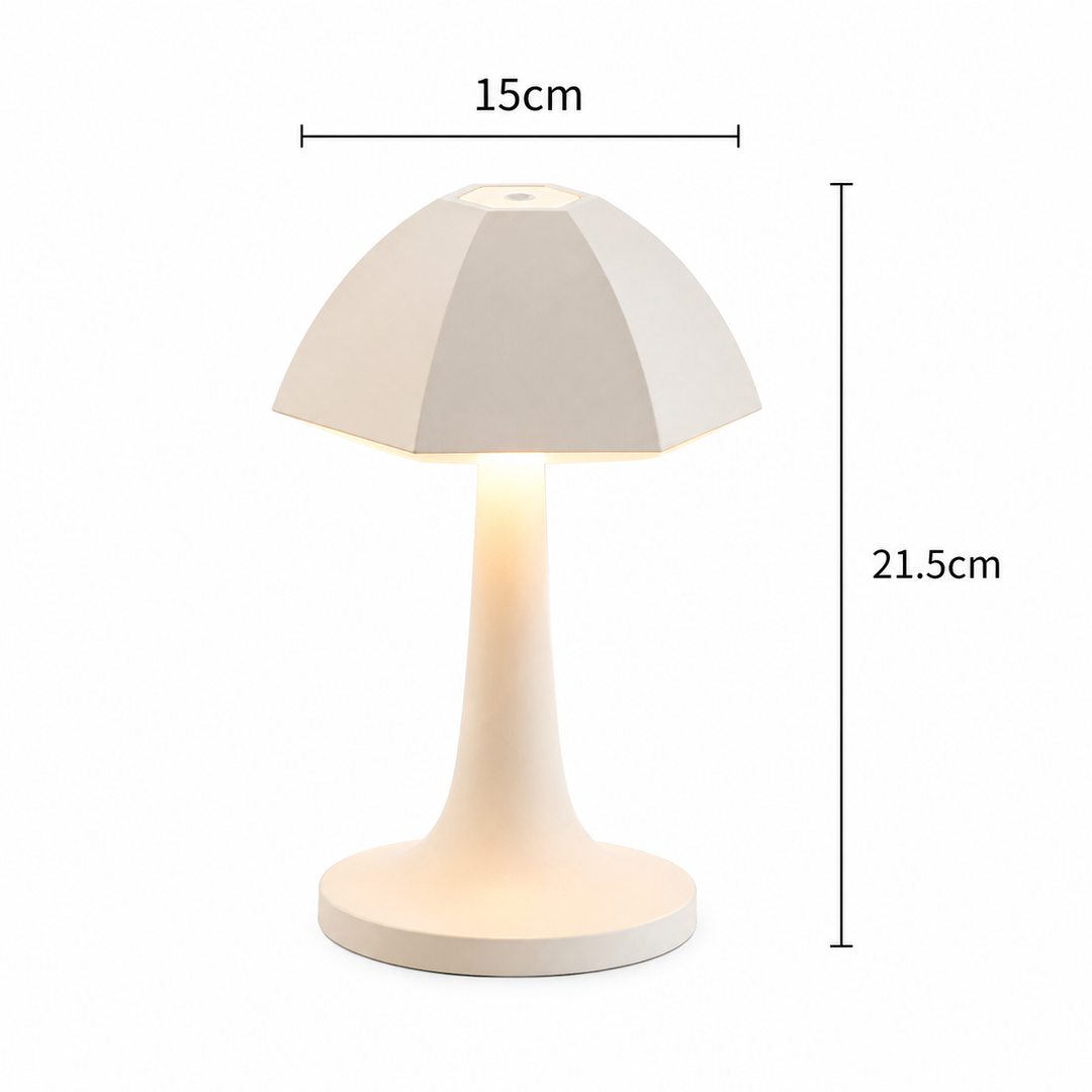 Nordic Mushroom LED Table Lamp Rechargeable Bedside