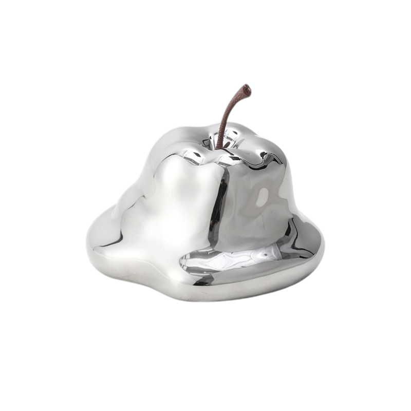 Nordic Abstract Melted Apple Ceramic Ornament Sculpture