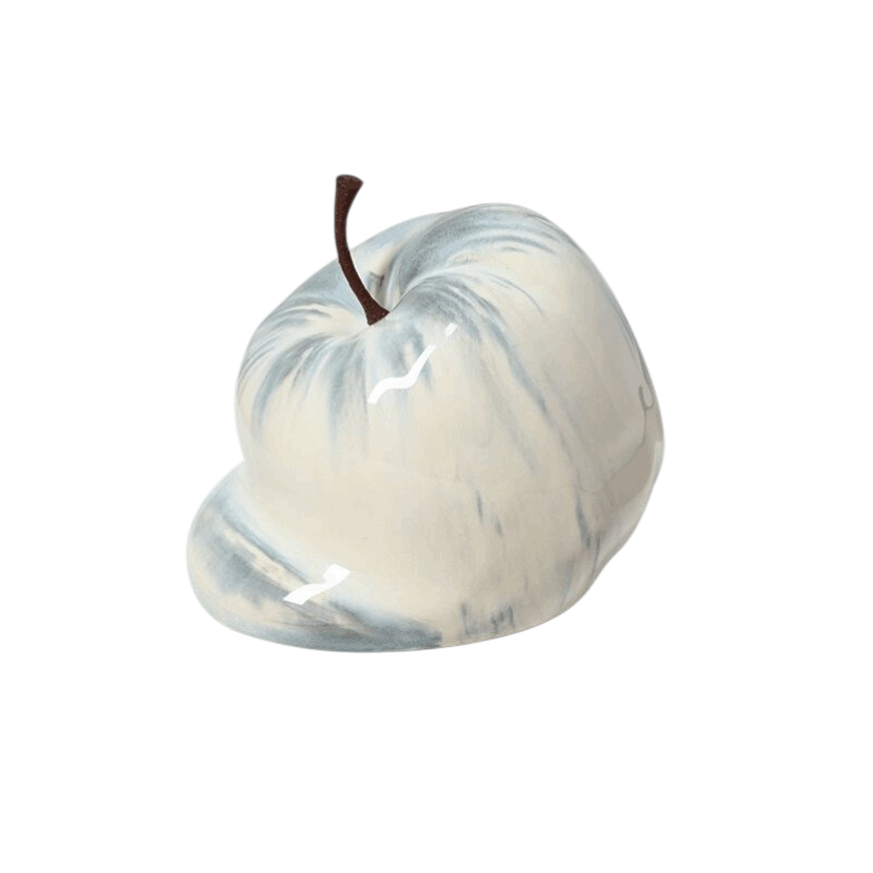 Nordic Abstract Melted Apple Ceramic Ornament Sculpture