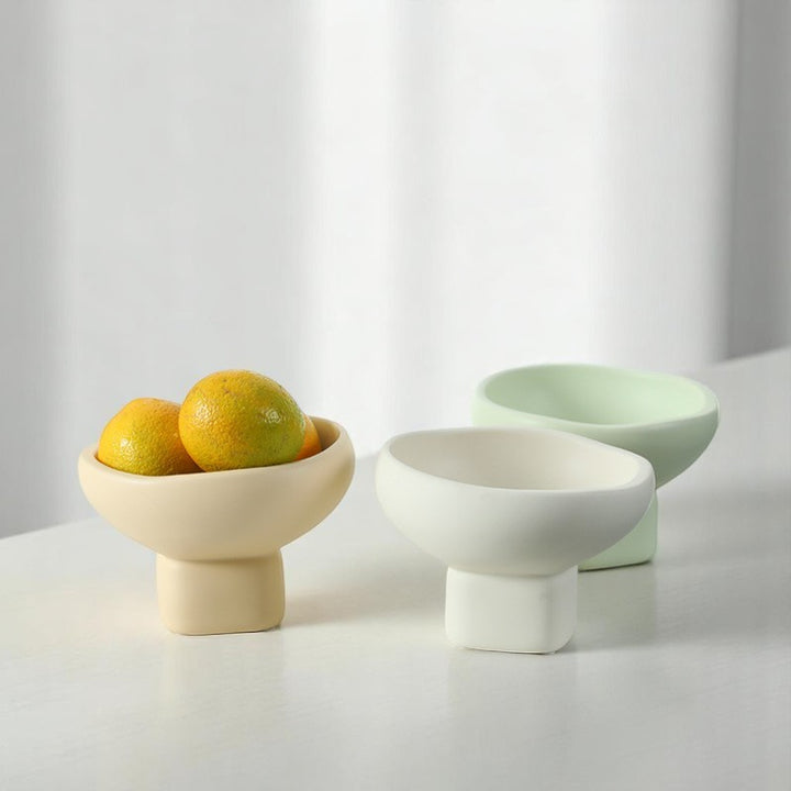 Nordic Cream-Style Ceramic Fruit & Snack Tray | Organizer