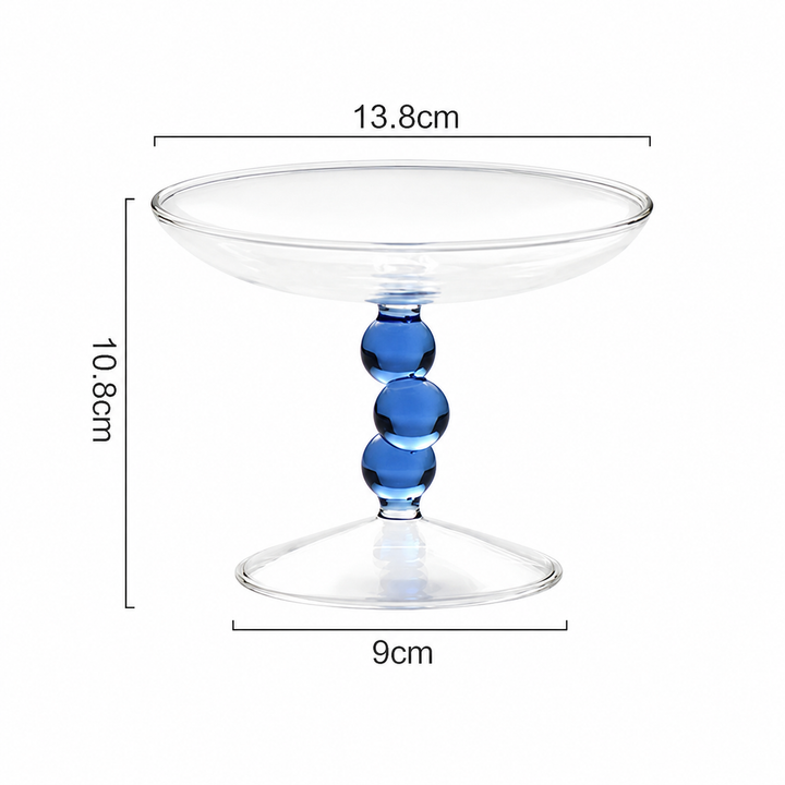 Nordic Glass Dessert Stand Fruit Bowl Decorative Tray