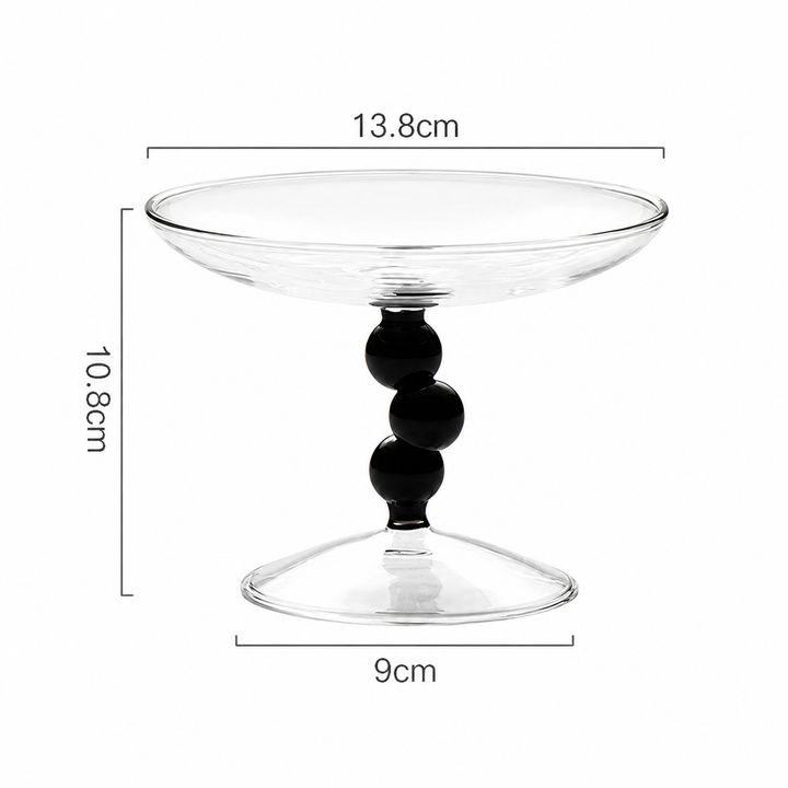 Nordic Glass Dessert Stand Fruit Bowl Decorative Tray