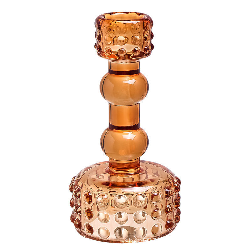 Nordic Minimalist Bubble Glass Candle Holder – Home Accent