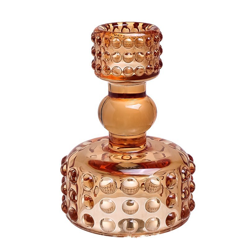 Nordic Minimalist Bubble Glass Candle Holder – Home Accent