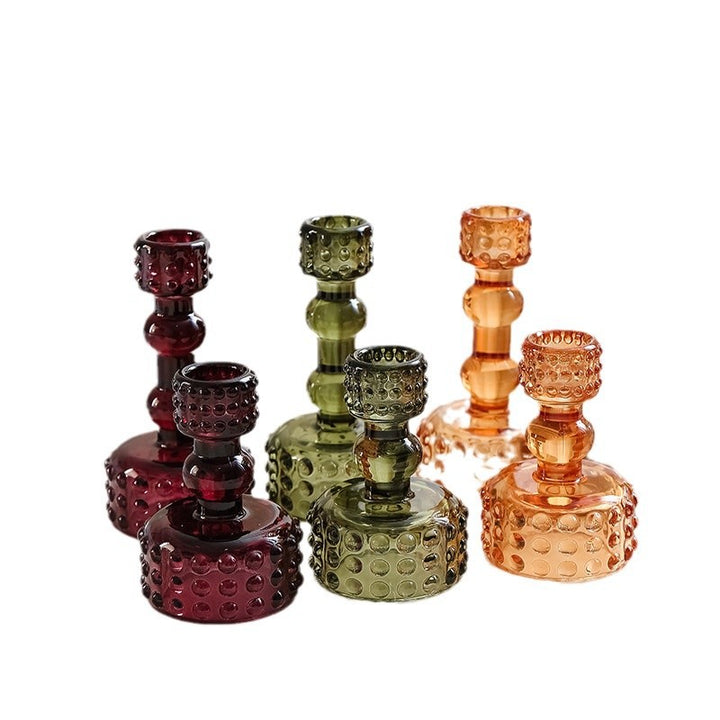 Nordic Minimalist Bubble Glass Candle Holder – Home Accent