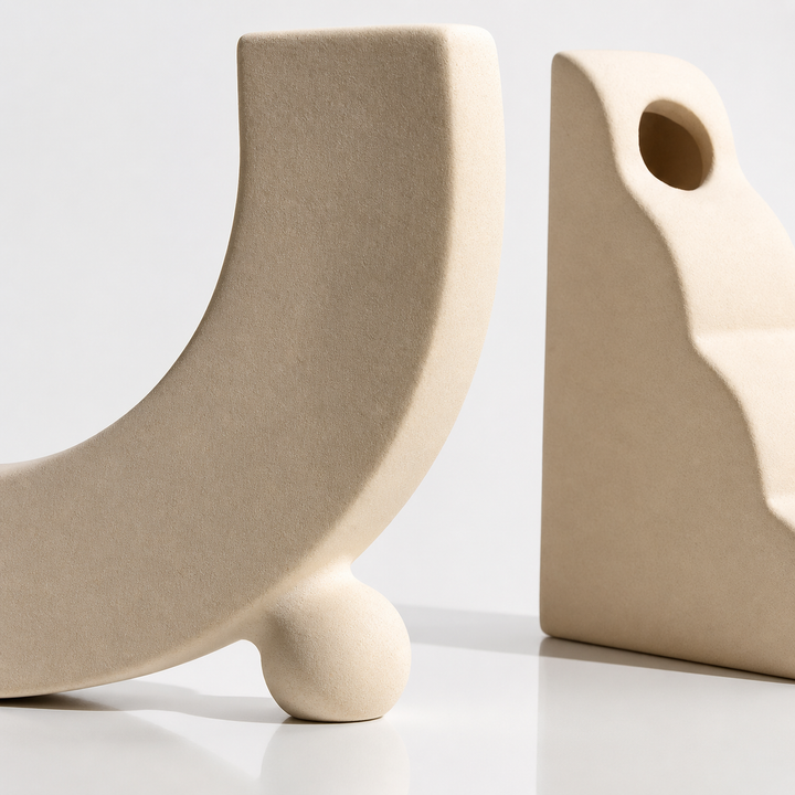 Nordic Minimalist Ceramic Vase – Modern Sculptural Decor