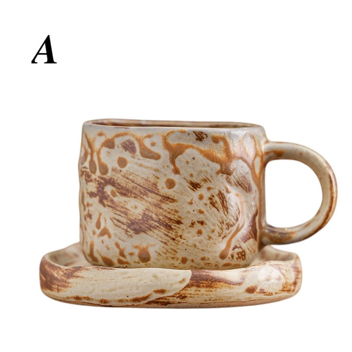 Nordic Style Ceramic Coffee Cup & Saucer Set