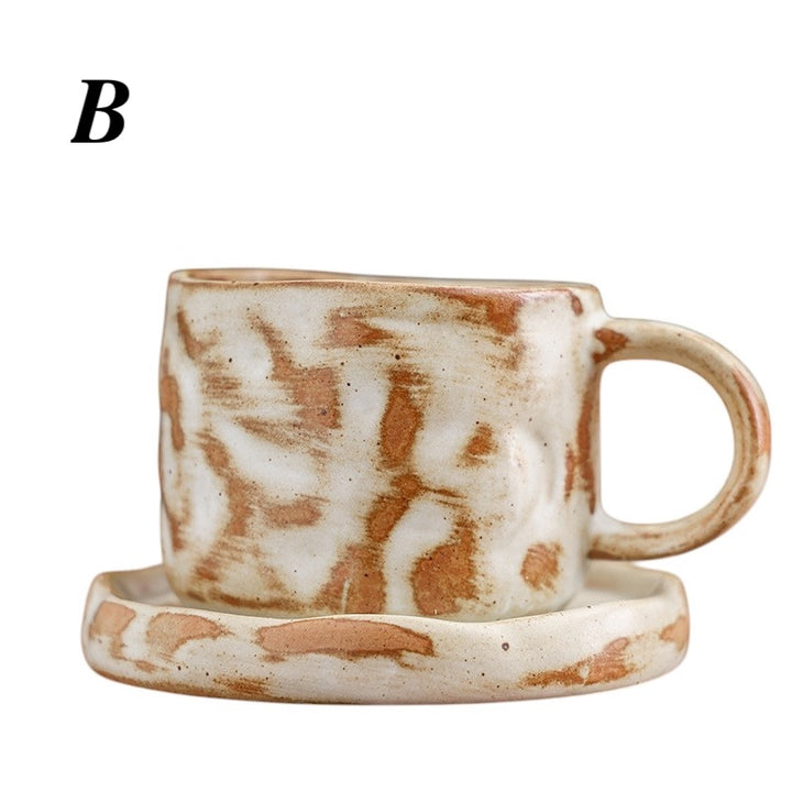 Nordic Style Ceramic Coffee Cup & Saucer Set
