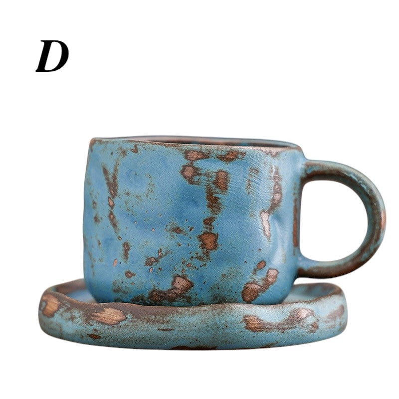 Nordic Style Ceramic Coffee Cup & Saucer Set