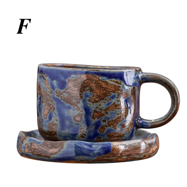 Nordic Style Ceramic Coffee Cup & Saucer Set